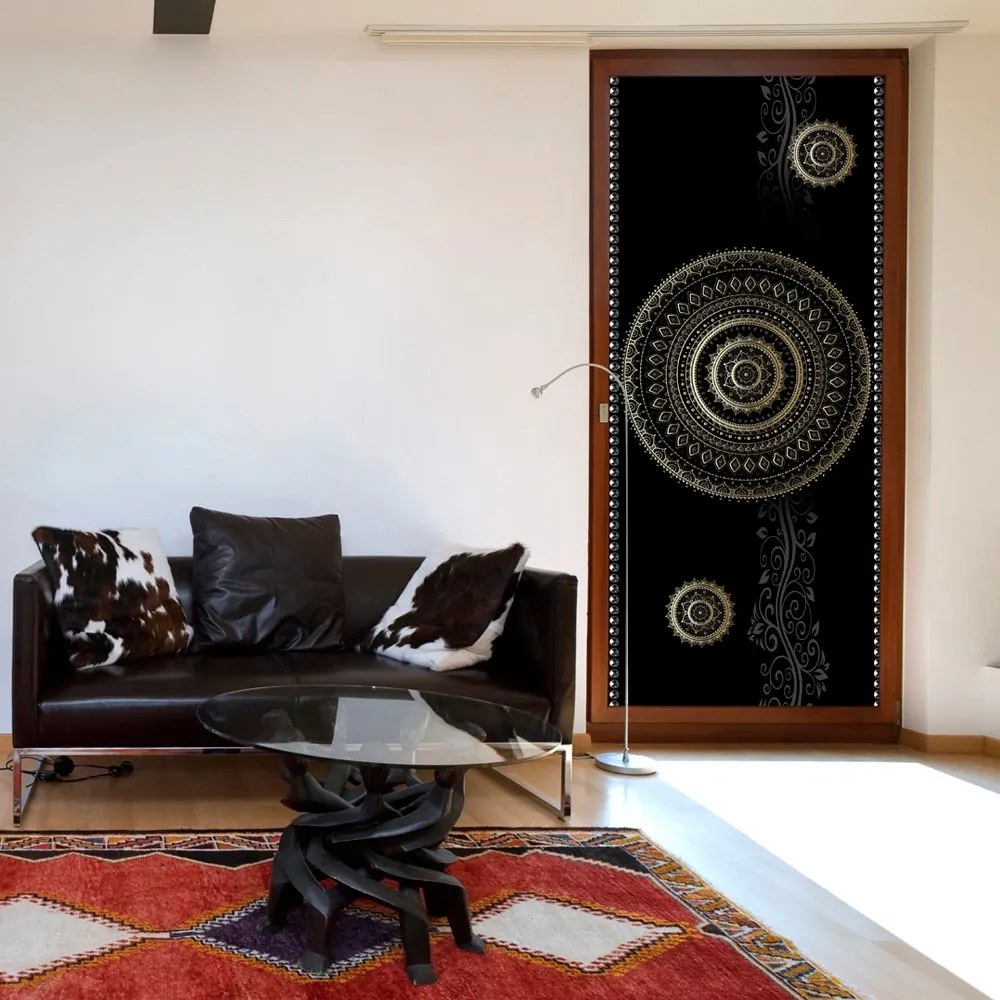 Fototapeta na dvere s abstraktným vzorom kruhov