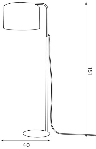 Stojacia lampa ARDEN 1xE27/60W/230V čierna/zlatá