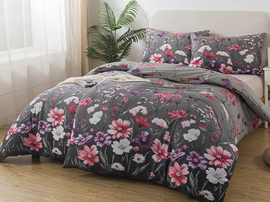 XPOSE® Predĺžené bavlnené Renforcé obliečky FLORA