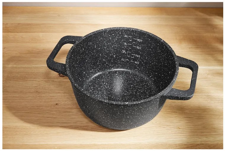 Silvercrest® Hrniec z hliníkovej zliatiny, 24 cm (čierna žula) (100390959)