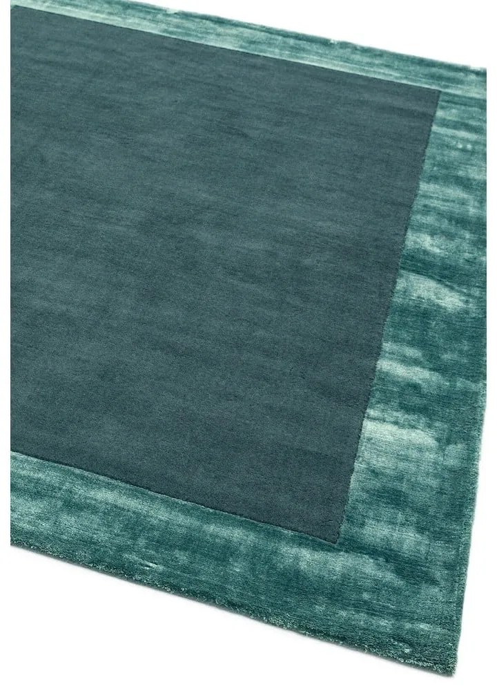 Ručne tkaný koberec s prímesou vlny v petrolejovej farbe 160x230 cm Ascot – Asiatic Carpets