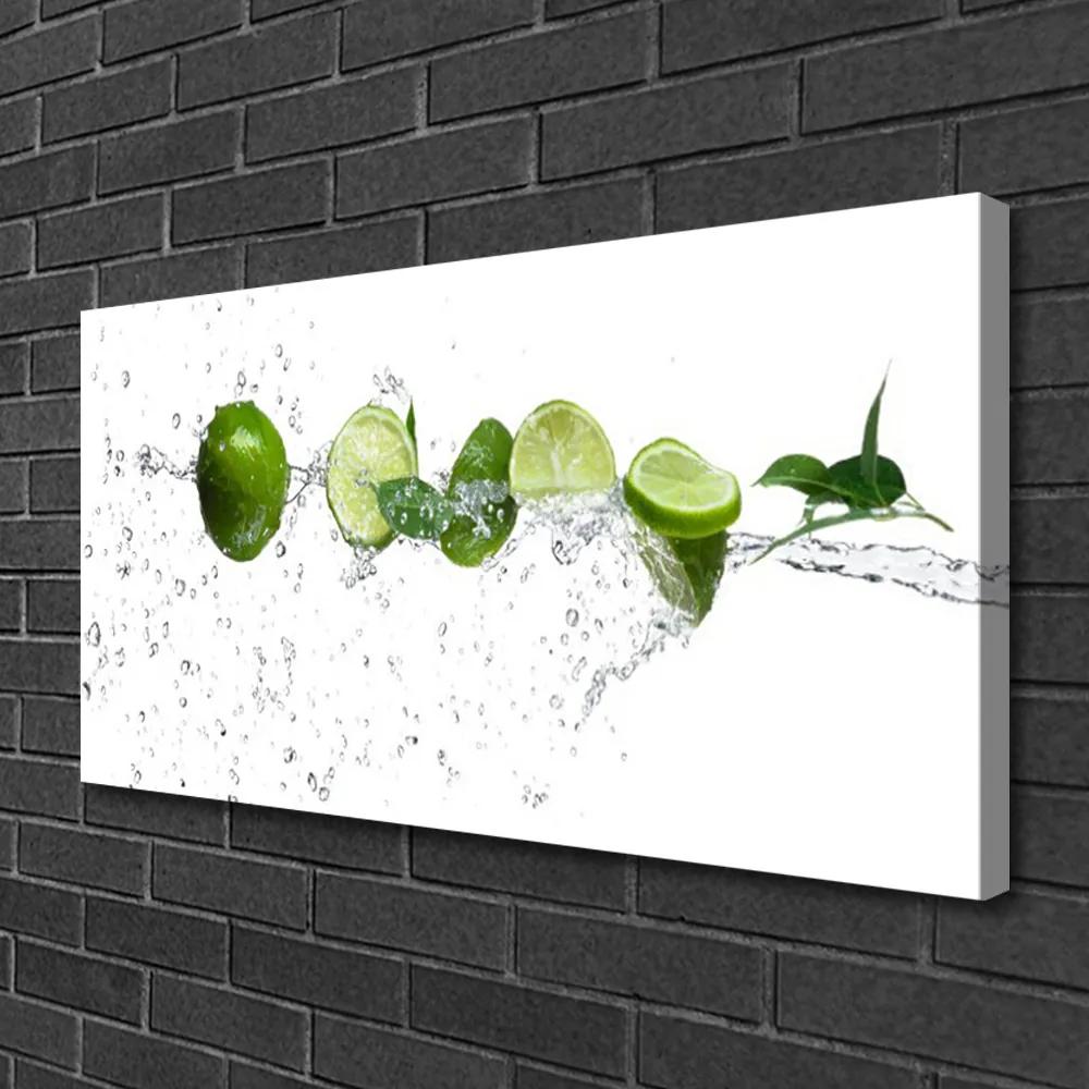 Obraz Canvas Limetka voda kuchyňa 140x70 cm