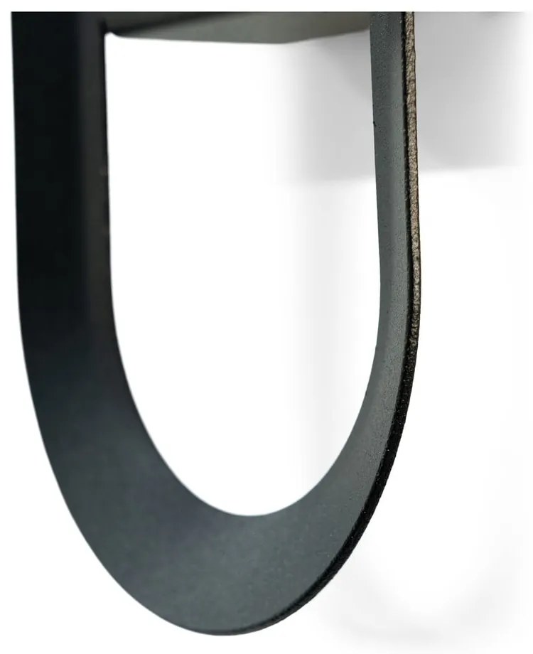 Čierny nástenný oceľový háčik Coucou – Spinder Design