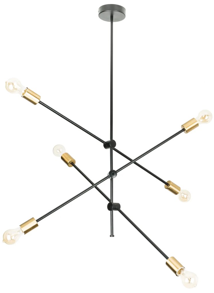 Závesná lampa variácia čierne zlato
