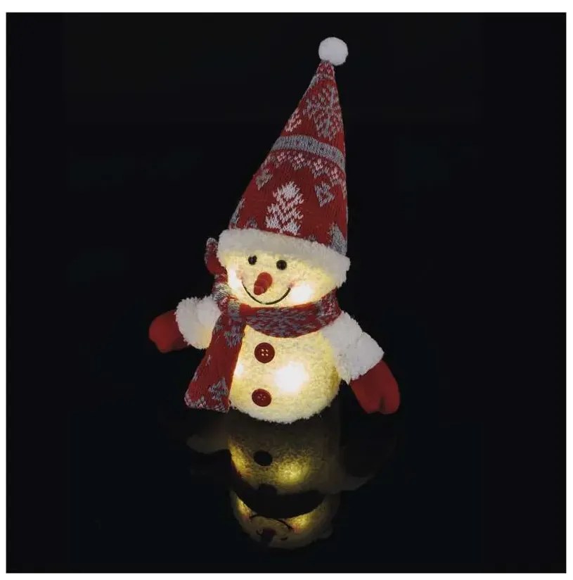 Emos LED vianočný snehuliak svietiaci, 25cm, 3xAAA, vnútorná, teplá biela DCFW04