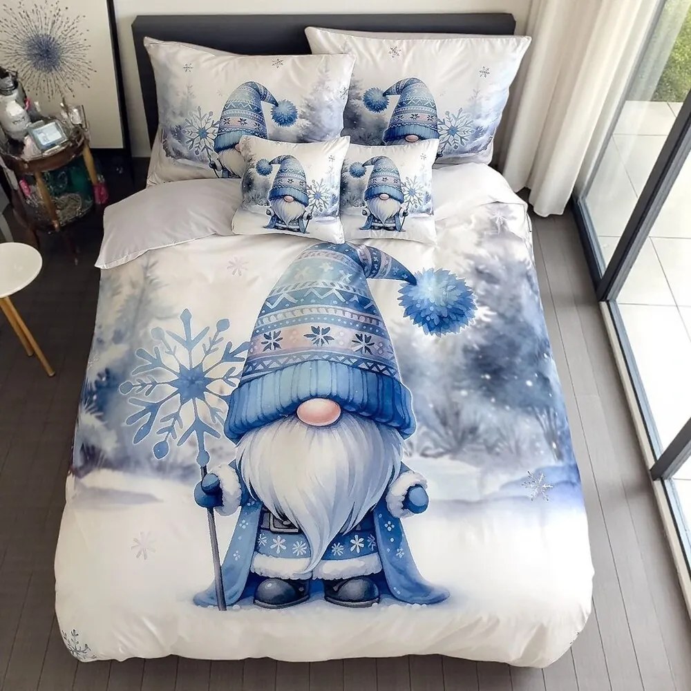 Obliečky NADALLE BLUE GNOM 7-dielna sada 140x200 cm