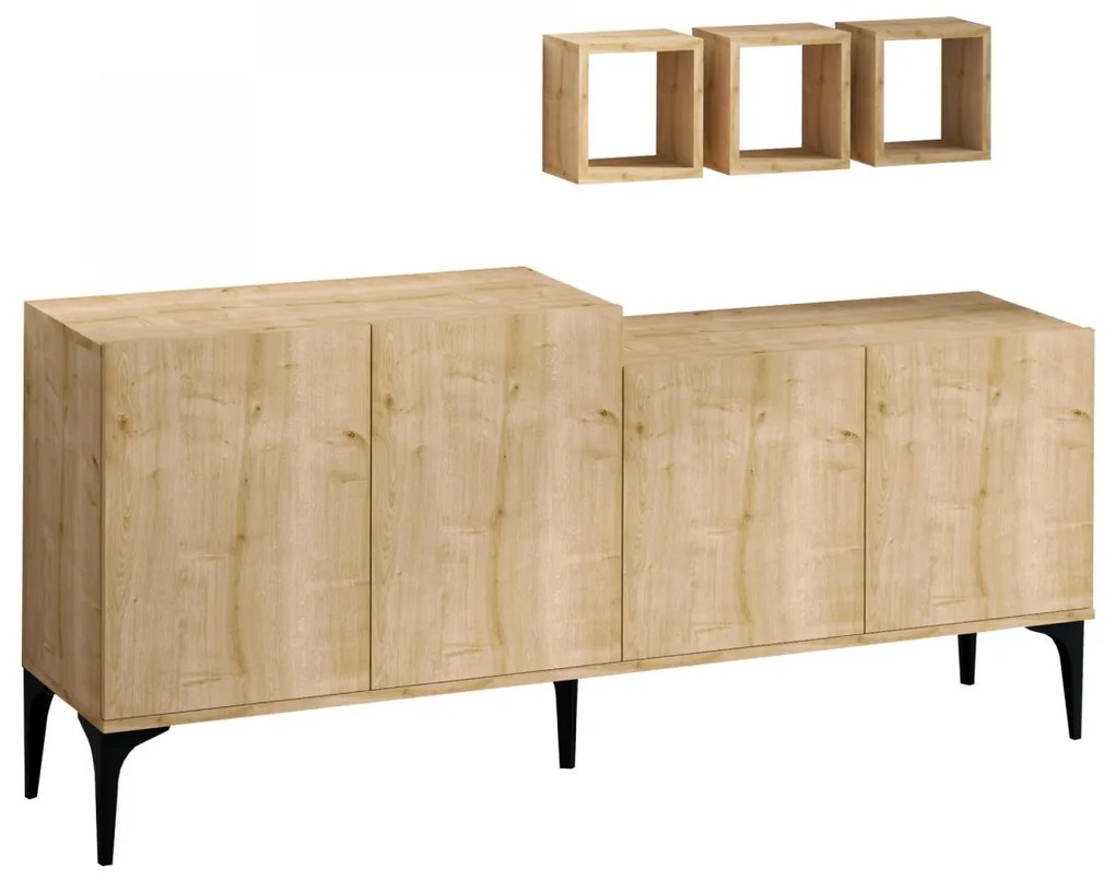 Komoda Magne s 3 policami 180 cm zafírový dub