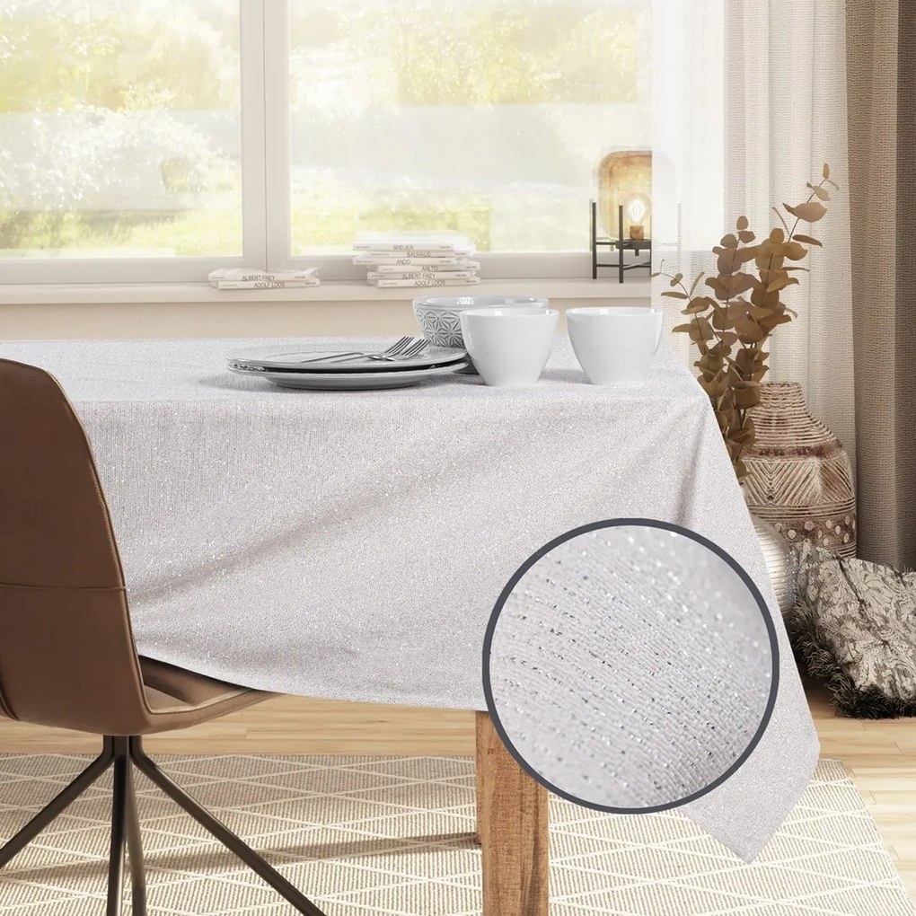Oválny obrus DecoKing SPARKLE krémový