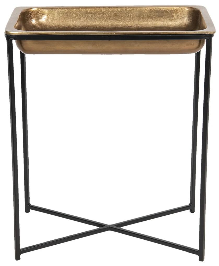 Vintage odkladací stolík v zlatom prevedení Marrok - 53 * 54 * 62 cm
