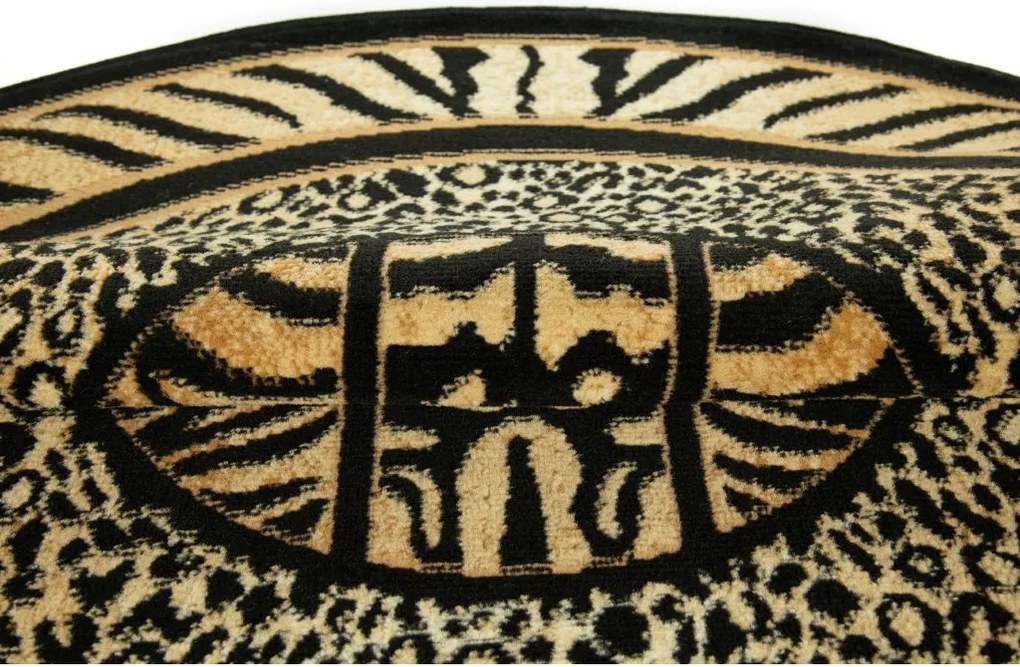 TA Koberec 6600A ČIERNY ATLAS PP KOLESO Rozmer: 80x80 cm