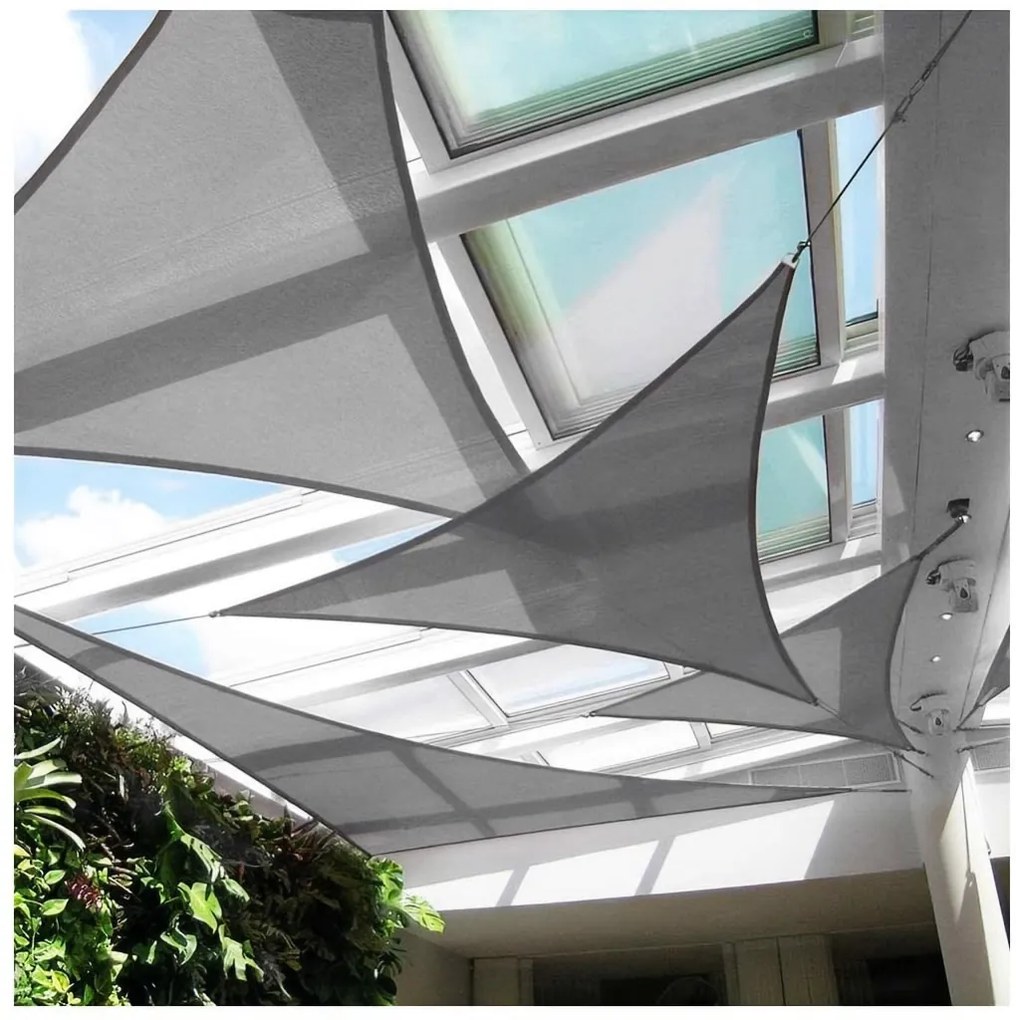 ModernHome Slnečná plachta vodeodolná strieška 3x3x3m ModernHome - šedá