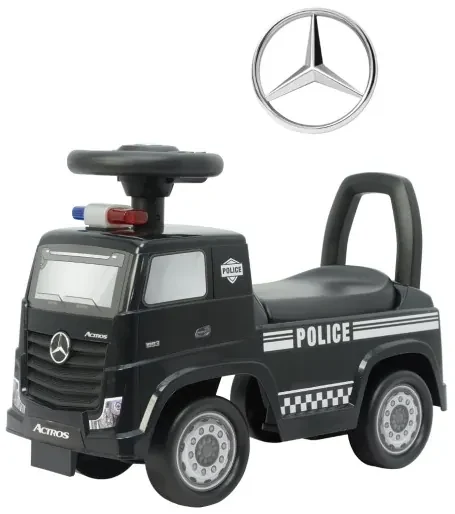 Odrážadlo Mercedes-Benz Actros policajné auto čierne
