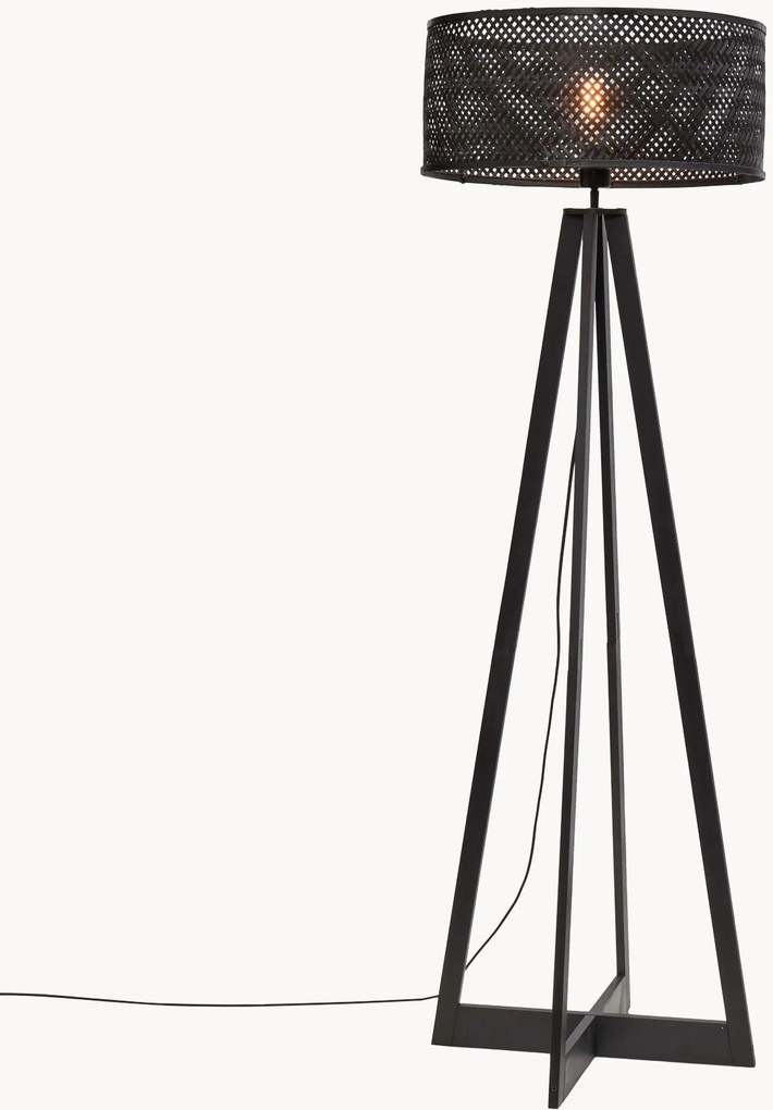 Bambusová stojacia lampa Java