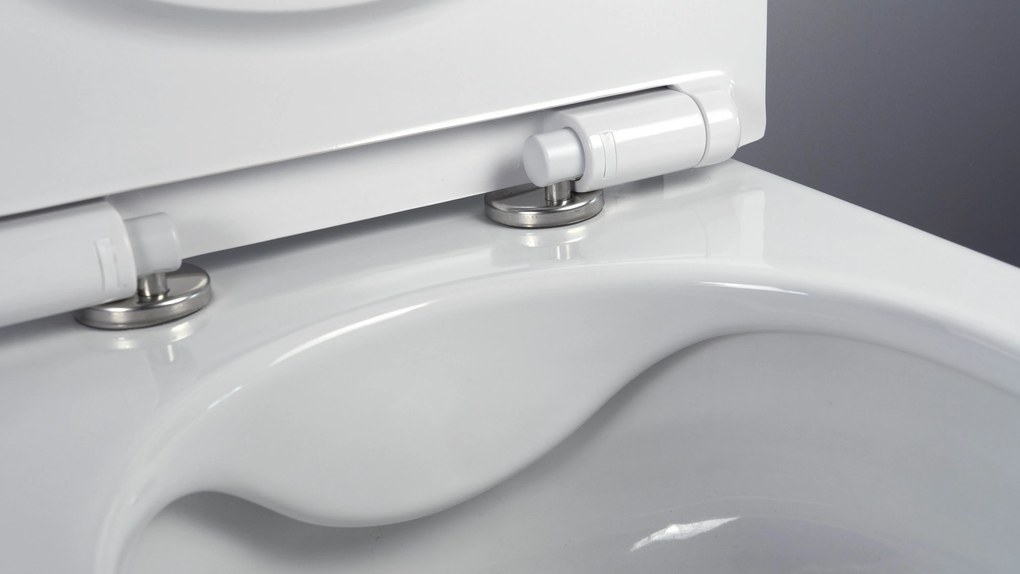 Deante Závesný WC komplet bez príruby Peonia - CDED6ZPW, vrátane SoftClose sedadla