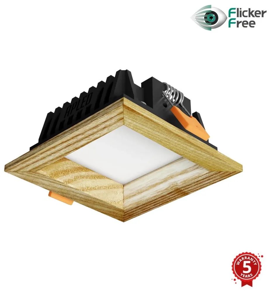 APLED APLED - LED Podhľadové SQUARE WOODLINE LED/3W/230V 4000K 9x9 cm jaseň masív AP0207