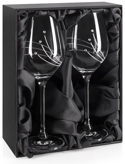 Darčeková krabička na 2 poháre na víno Swarovski
