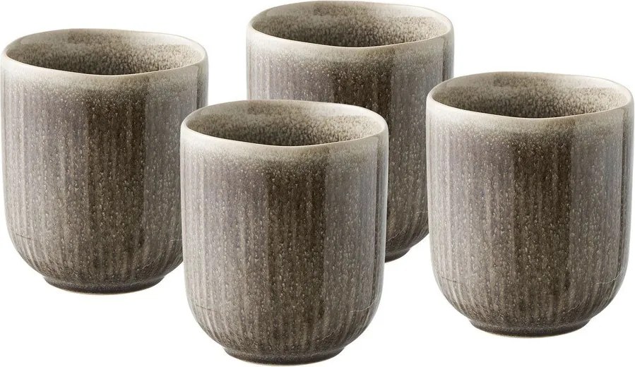 Sivobéžové kameninové šálky v súprave 4 ks 360 ml Viola – House Nordic