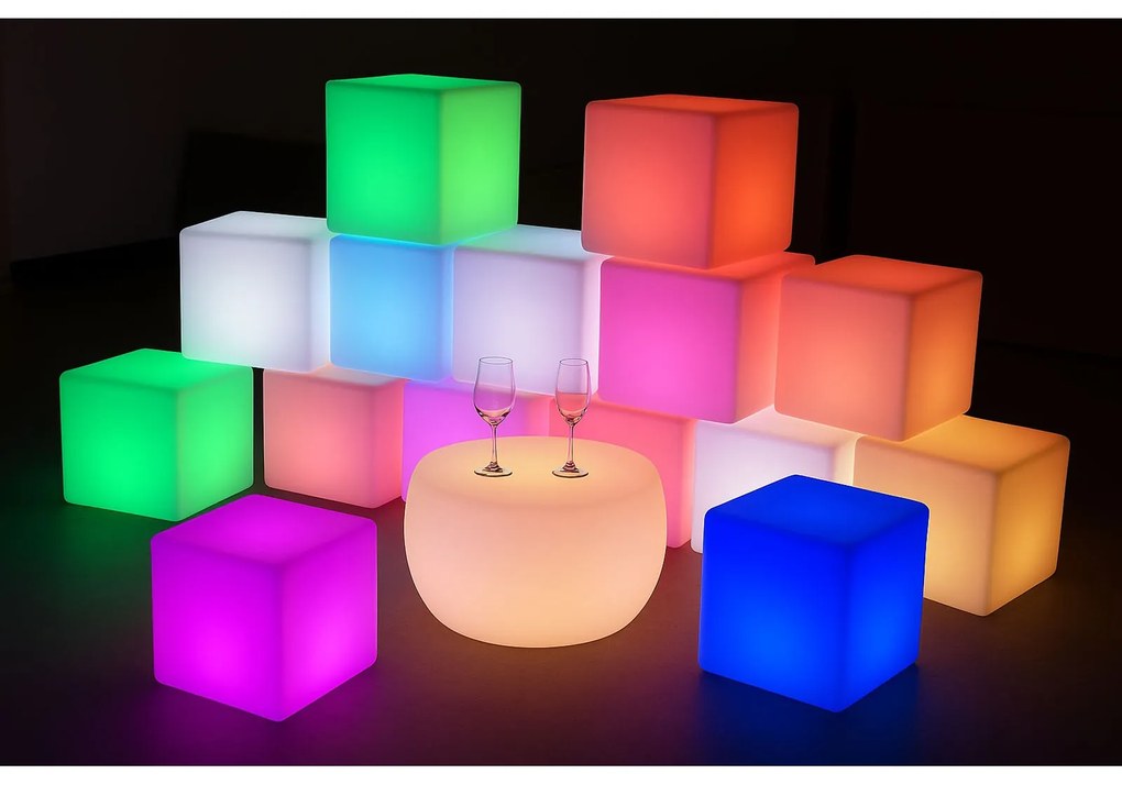 LED svietiaci box, 40 x 40 x 40 cm