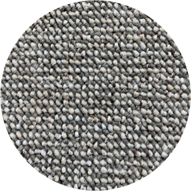 Vopi koberce Kusový kruhový koberec Porto šedý - 400x400 (průměr) kruh cm