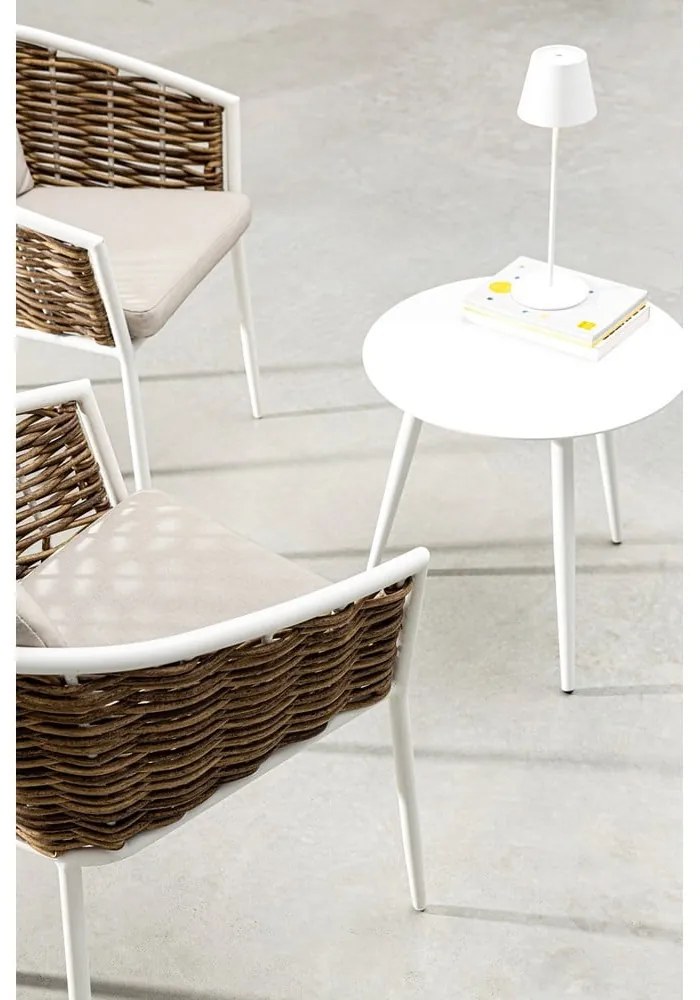 Hliníkový okrúhly záhradný stolík ø 50 cm Ridley – Bizzotto