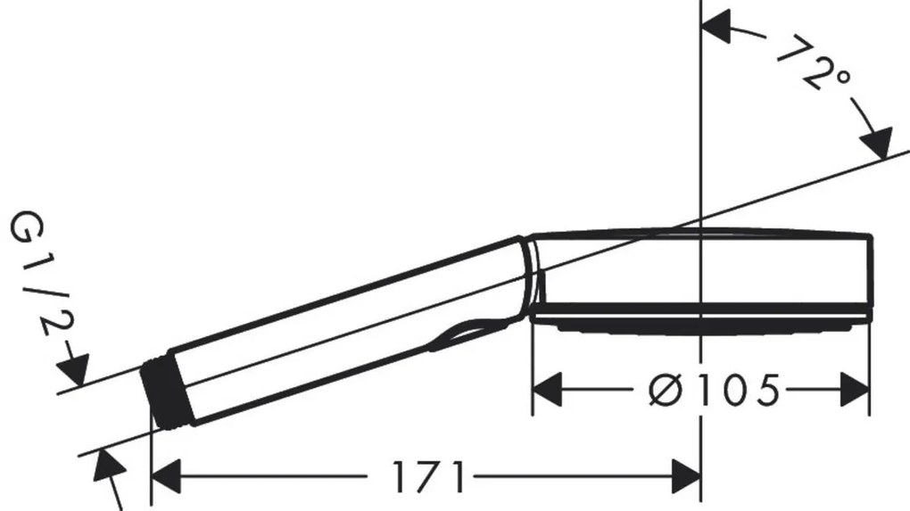 Hansgrohe Pulsify Select S, ručná sprcha 105 3jet Activation, biela matná, HAN-24100700