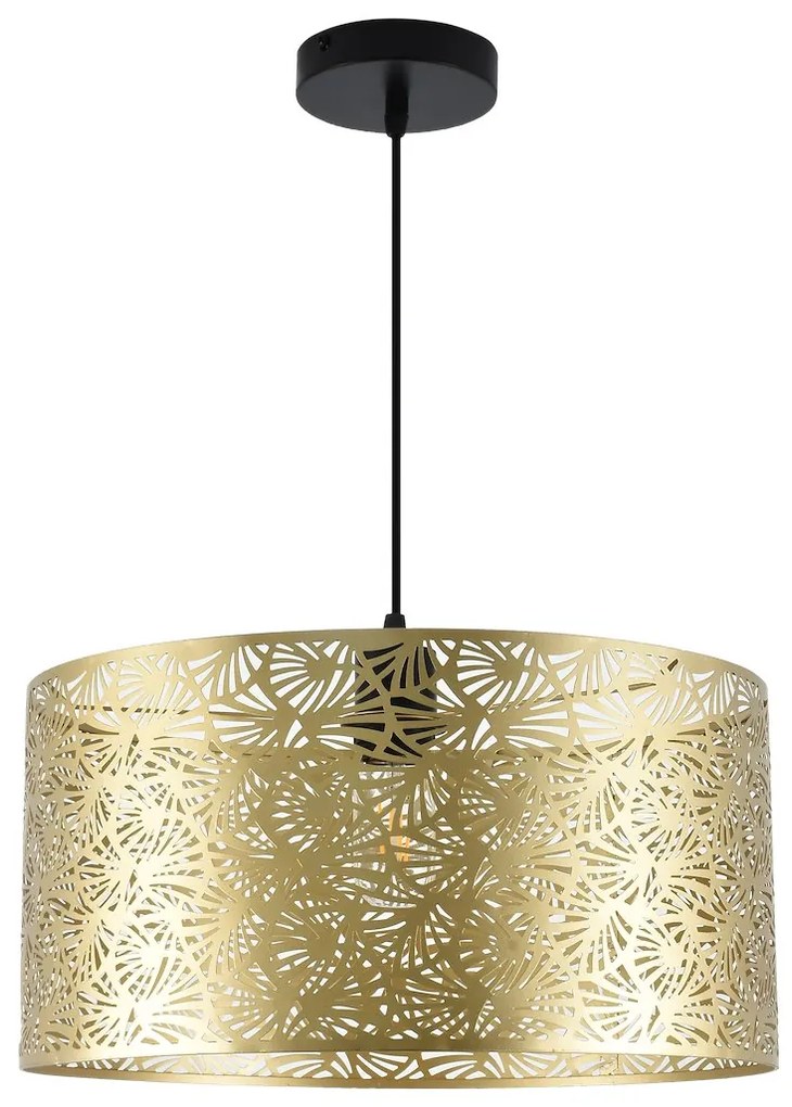 Závesné svietidlo Blossom, 1x zlaté kovové tienidlo, b