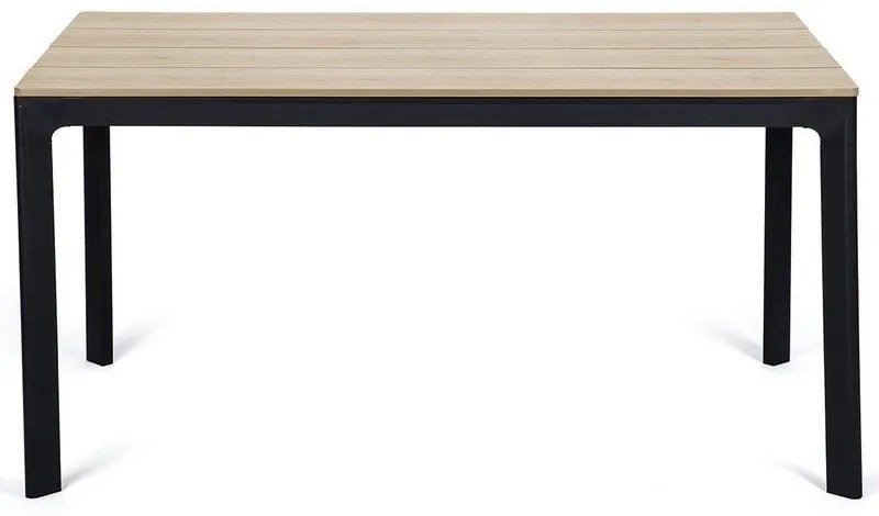 Súprava 4 čiernych jedálenských stoličiek Kai a prírodného stola Thor - Bonami Essentials