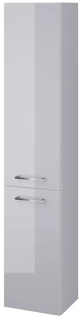 Cersanit Lara, vysoká kúpeľňová skrinka 30x25x150 cm, sivá lesklá, S926-032-DSM