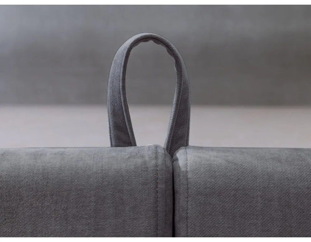 Tmavosivá zamatová čalúnená dvojlôžková posteľ s úložným priestorom s roštom 160x200 cm Jade - Bobochic Paris