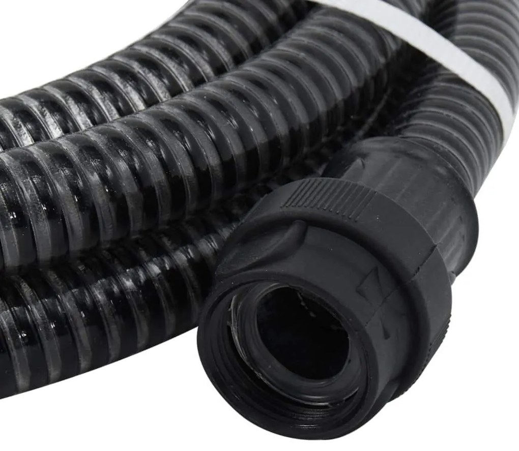 Odsávacia hadica s PVC spojkami, čierna 1" 7 m, PVC