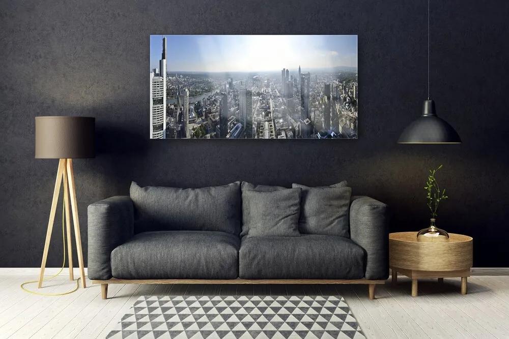 Obraz na akrylátovom skle Mesto domy 120x60 cm