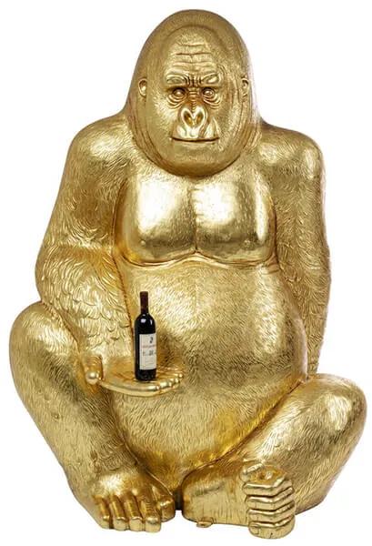 Gorila XL socha zlatá