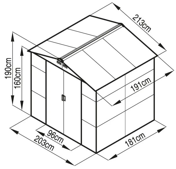 G21 Záhradný domček G21 GAH 407 - 213 x 191 cm, zelený