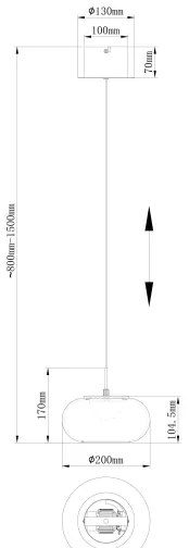 Globo 15744HN - LED Luster na lanku QUINTARA LED/6W/230V biela