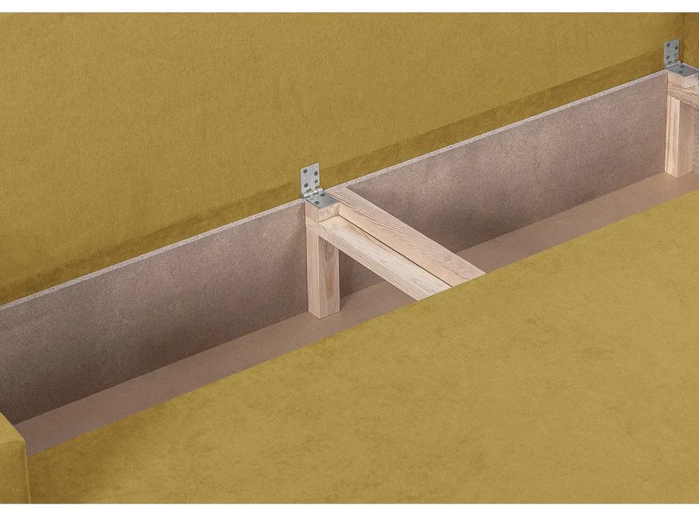 Rozkládací pohovka DELLA Hořčicová