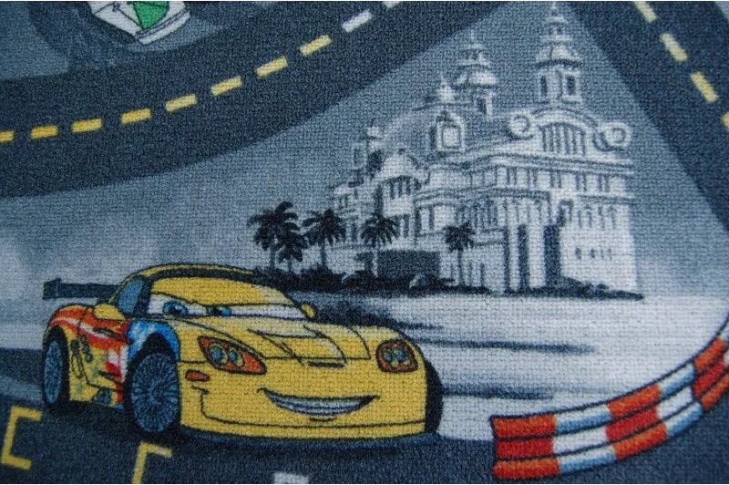 Detský koberec CARS popol - 200x250 cm