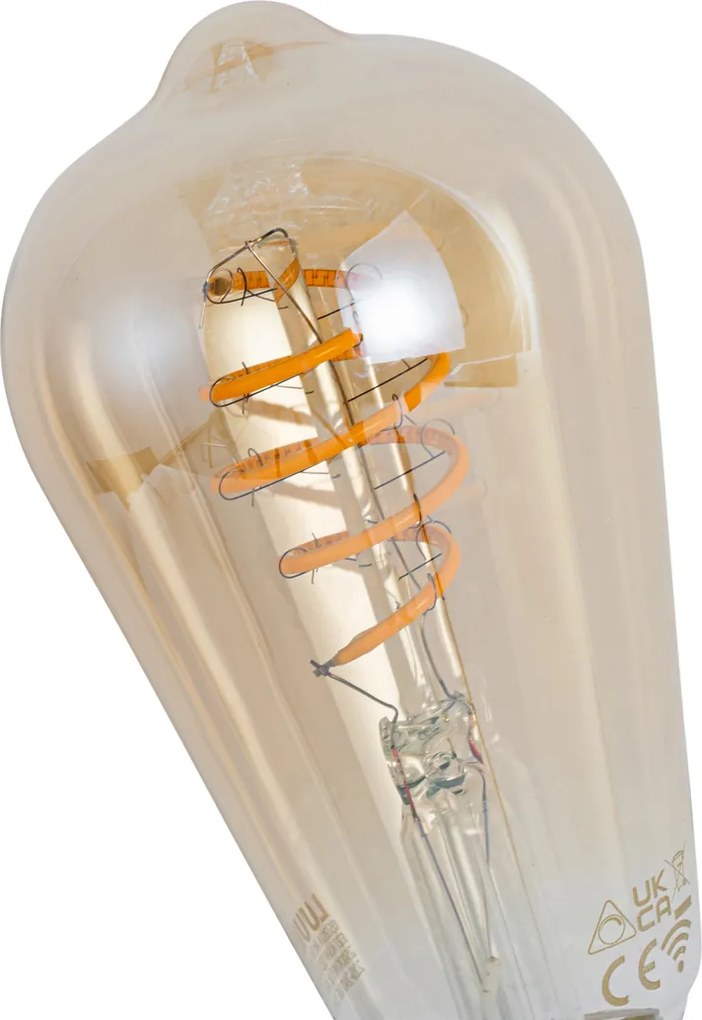 Sada 5 ks Inteligentné stmievateľné LED žiarovky E27 ST64 Jantárová 4,9 W 320 lm 2500 K