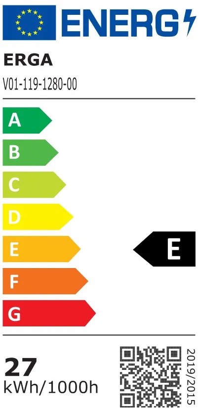 Erga Evelyn, LED zrkadlo 120x80cm, 3105 lm, 6500K, zadné osvetlenie, ERG-V01-119-1280-00