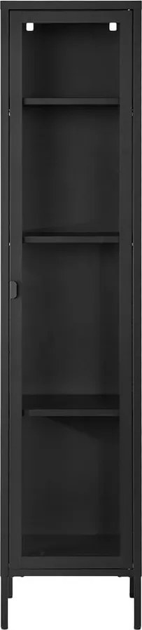 Čierna kovová vitrína 40x180 cm Brisbane – House Nordic