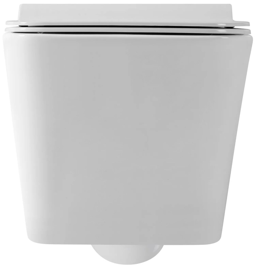 Gamma Mut, závesná WC misa 51x36 cm Rimless s pomaly padajúcim sedadlom, biela lesklá, GMA-MUT-202