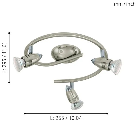 Eglo 92643 - LED Bodové svietidlo MAGNUM 3xGU10/3W/230V