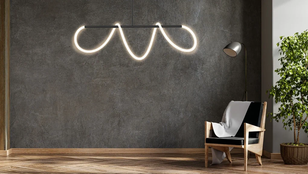 Toolight - LED závesné svietidlo APP856-CP, čierna, OSW-04031