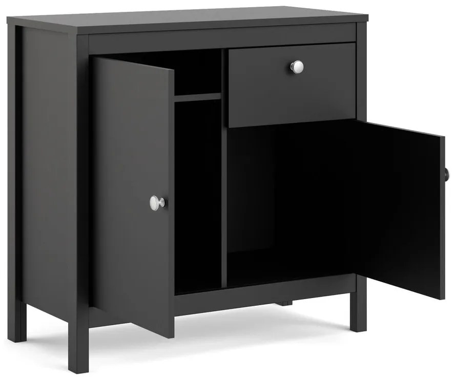 Čierna nízka komoda 82x80 cm Madrid – Tvilum