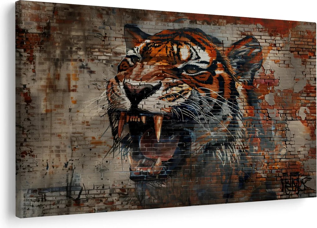 Obraz - Tiger z tehál (90x60 cm)