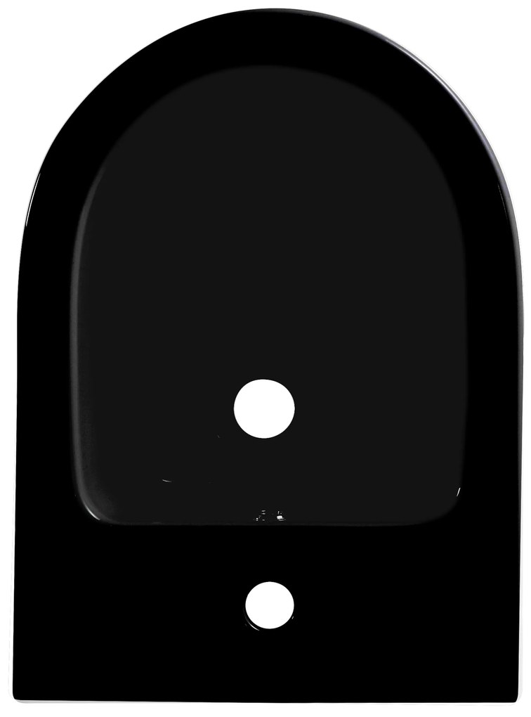 Cerano Fizo, keramický závesný bidet 490x360x370 mm, čierna lesklá, CER-CER-417398