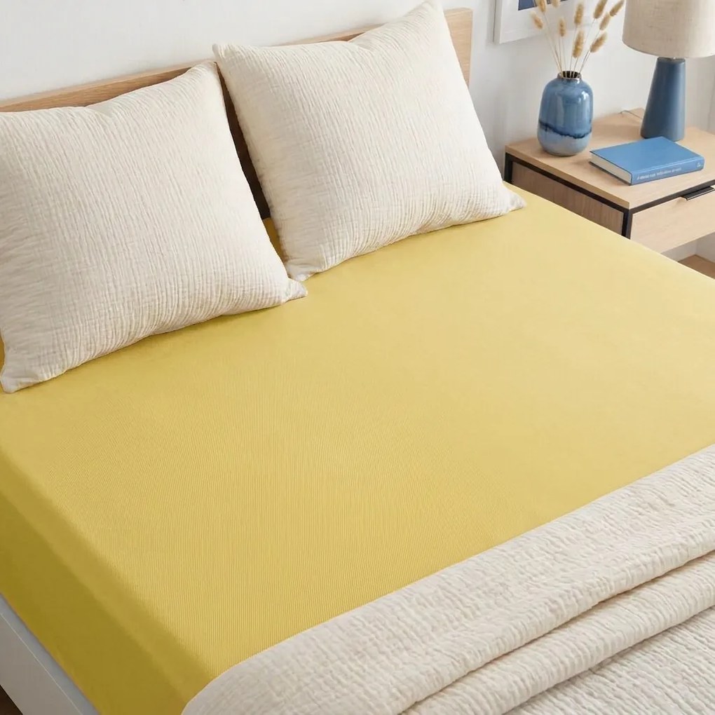 4Home jersey prestieradlo IDEAL žltá, 160 x 200 cm, 160 x 200 cm