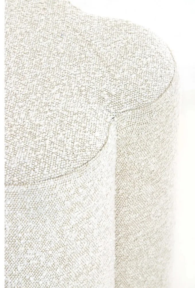 Krémový taburet z textílie buklé Nalani – Light &amp; Living