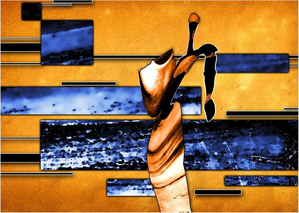 Obraz abstraktné maľby (70x50 cm)