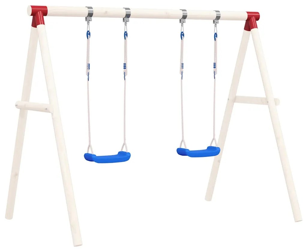 Sedadlá na hojdačku s lanami 2 ks modré 38x16 cm polyetylén