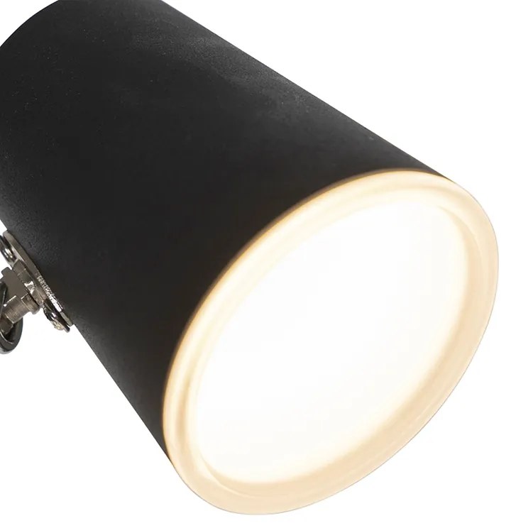 Moderná stojaca lampa čierna 3-žiarovka vrátane LED stmievateľná - Coupe